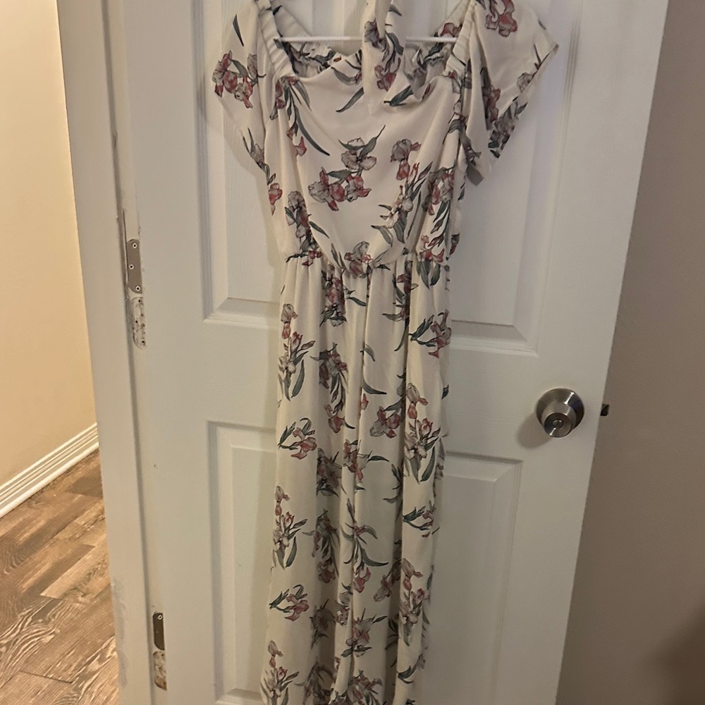 Chic Floral Print Maxi jumpsuit